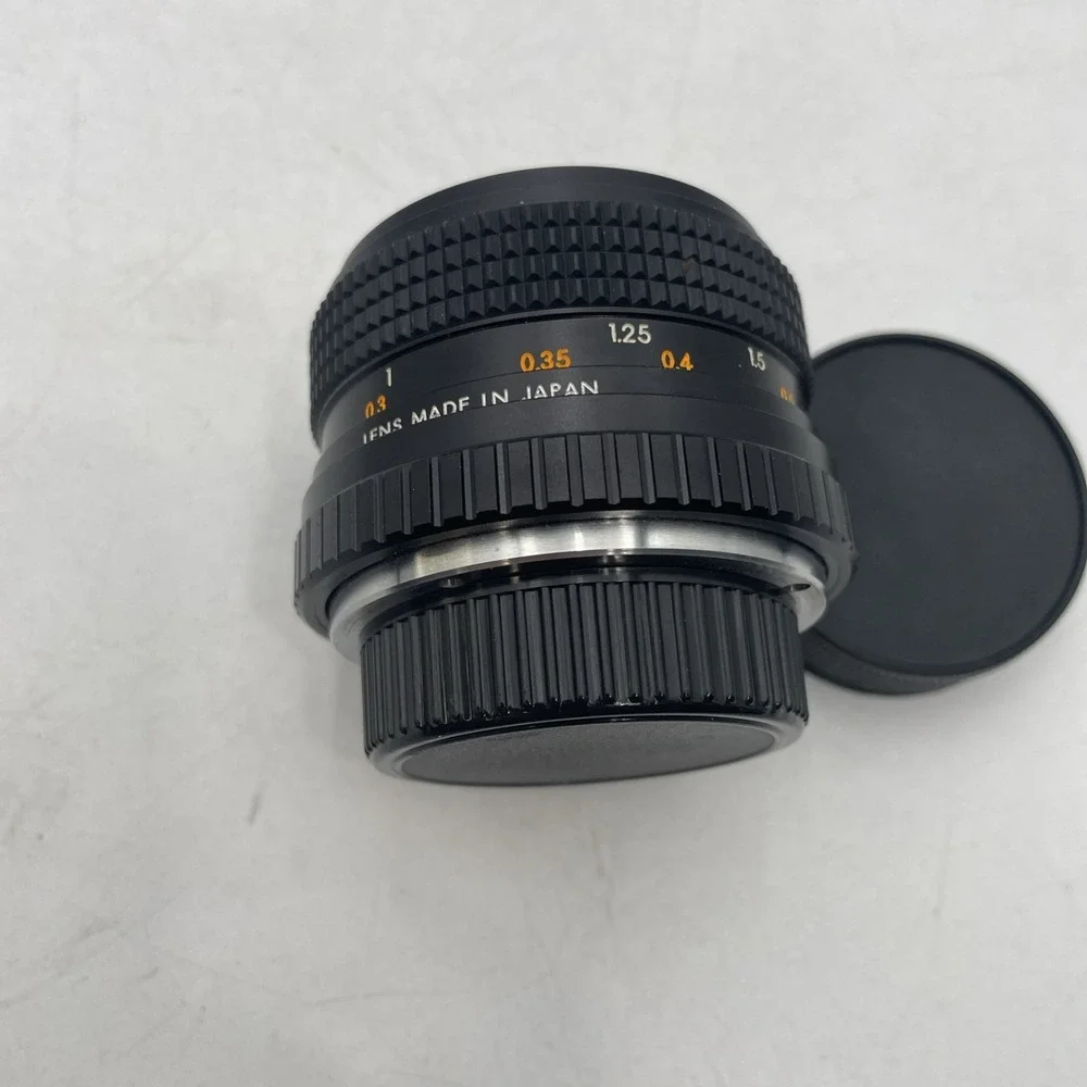 MC AUTO PROMASTER No 825715 . 28mm f=1:2.8 Lens Canon AE 1 Caps & Case